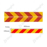 Reflective Aluminum Sign For Vehicle - 1600x100MM Reflective Rear Marker Plate